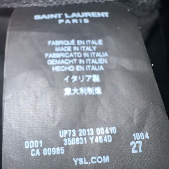 Yves St. Laurent NWT Snake Skin Print Skinny Jean Size 27 - Picture 9 of 9